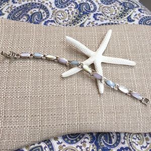 925 Silver & Mother of Pearl Chunky Link Bracelet